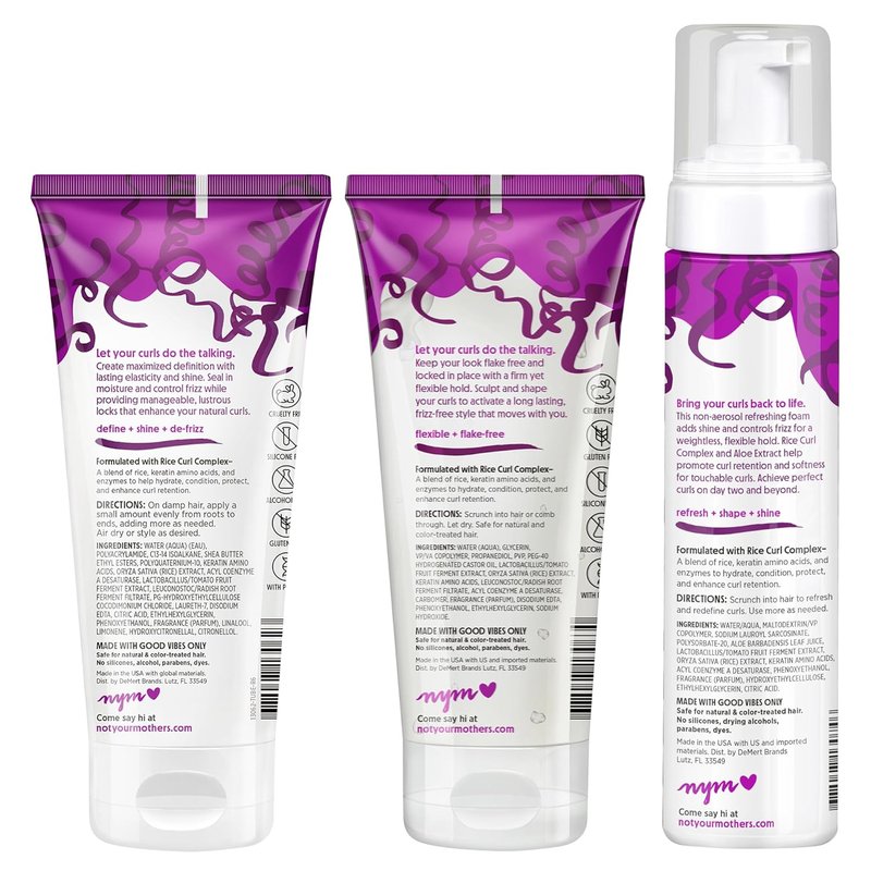 Not Your Mother's Curl Talk Sculpting Gel & Defining Cream Set | Frizz Control for All Curly Hair Types - 6 & 8 Fl Oz