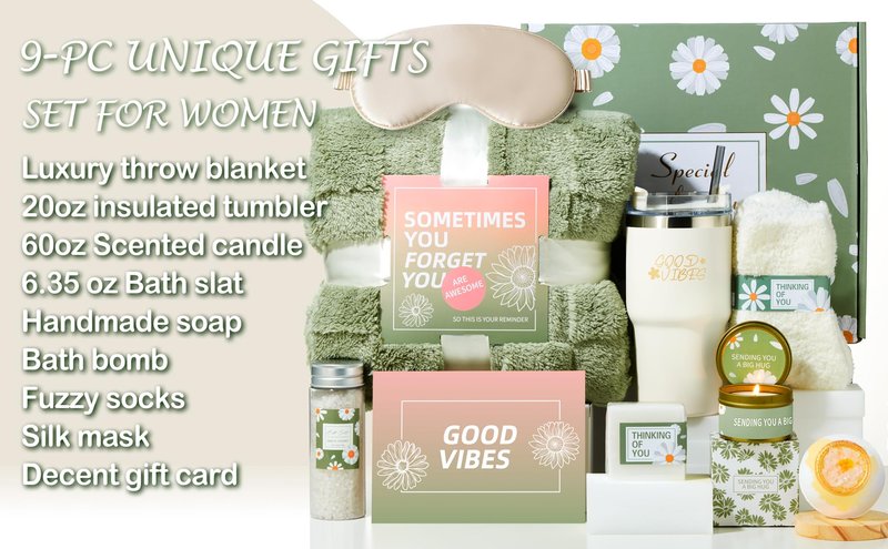 Self Care Gifts for Women:Spa Baskets · Get Well Soon , Birthday Gifts for Women Care Package · Relaxation Gift Sets for Women · Relaxing or Thinking of You for Her