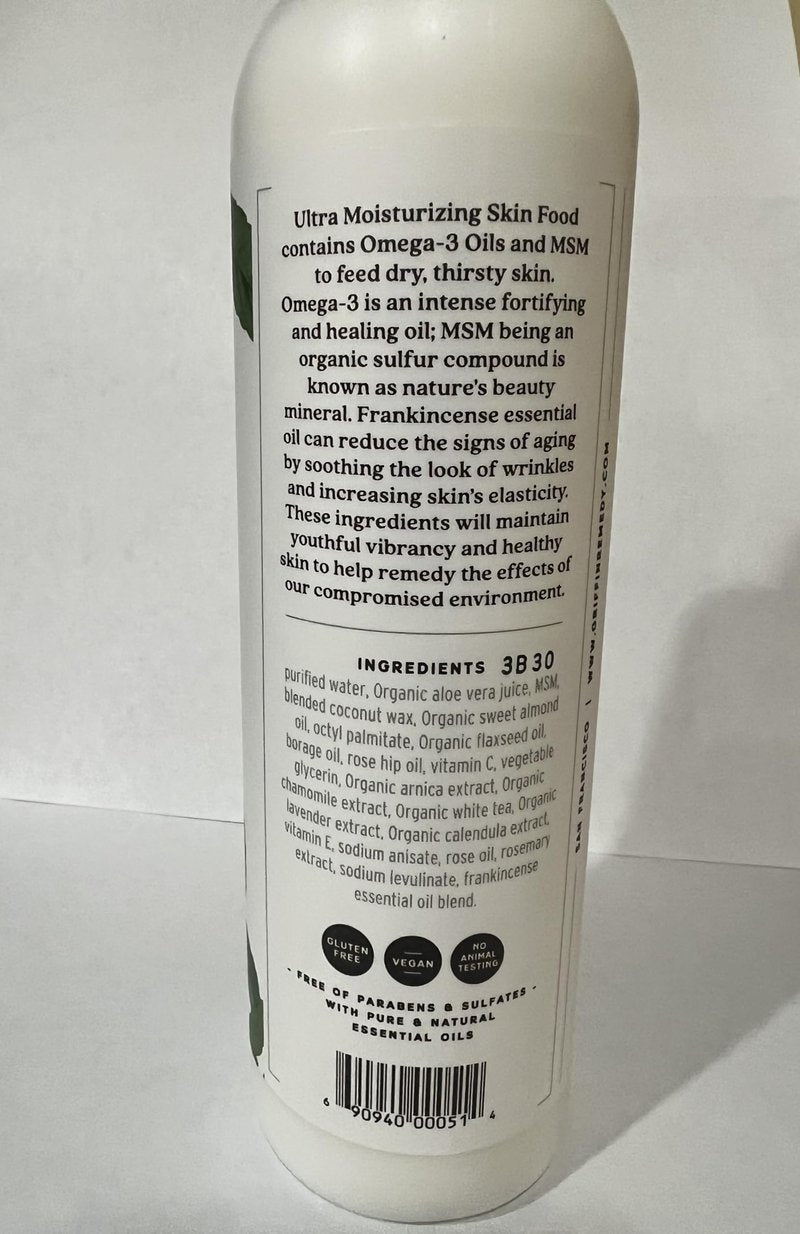 Griffin Remedy Omega-3 Body Lotion-Frankincense Essential Oils and Organic MSM, Ultra Moisturizing, All Natural, Paraben Free, Sulfate Free 8 fl oz