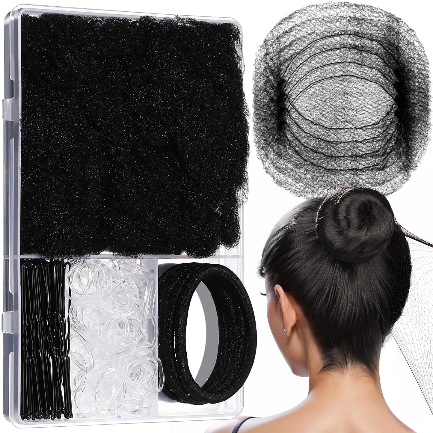 YGDZ Dance Hair Accessories Kit - Invisible Hair Net & Pins for Ballet Buns, Brown