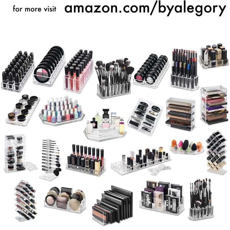 BY ALEGORY Acrylic Nail Art Tool Organizer Storage for Storing Pro Beauty Finger Nailcare Art Kit Tools Makeup Display Case Refillable Container Holder Organization (2)