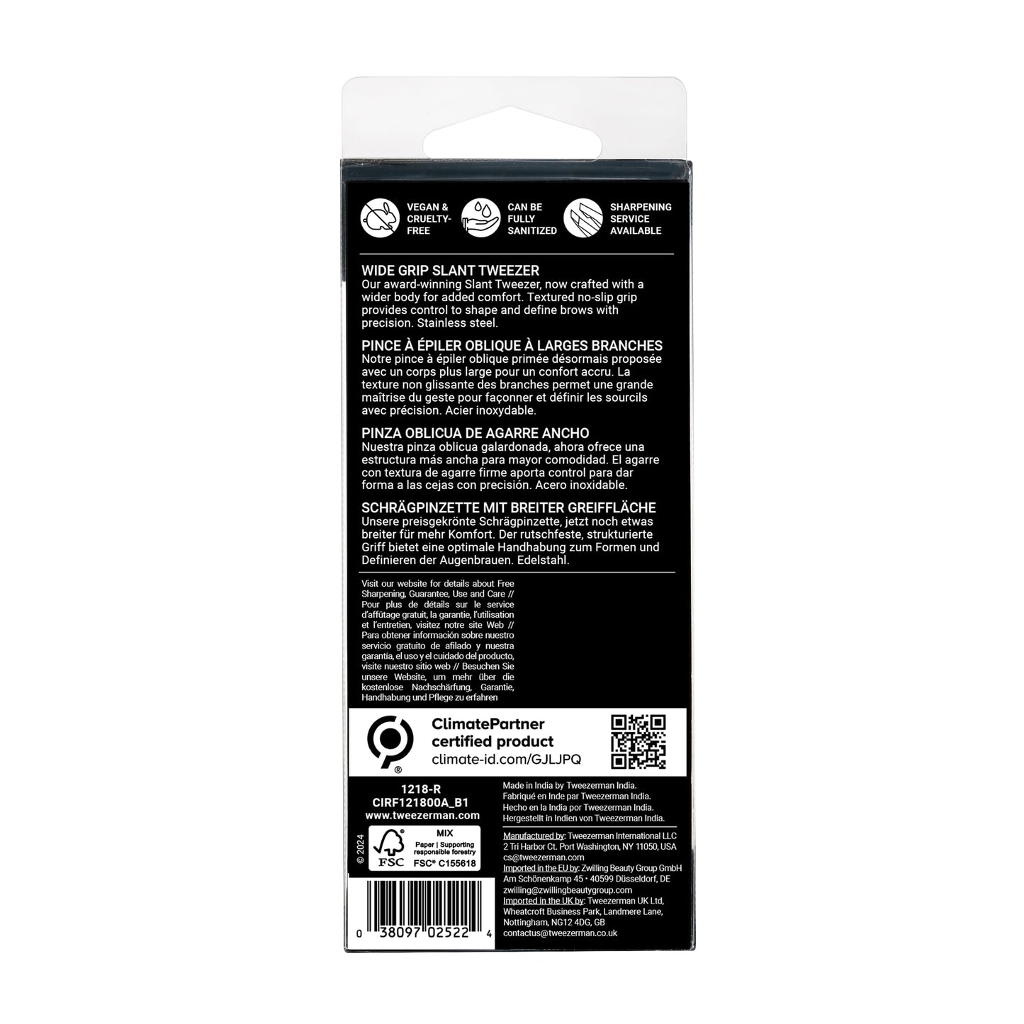Tweezerman Wide Grip Slant Tweezer