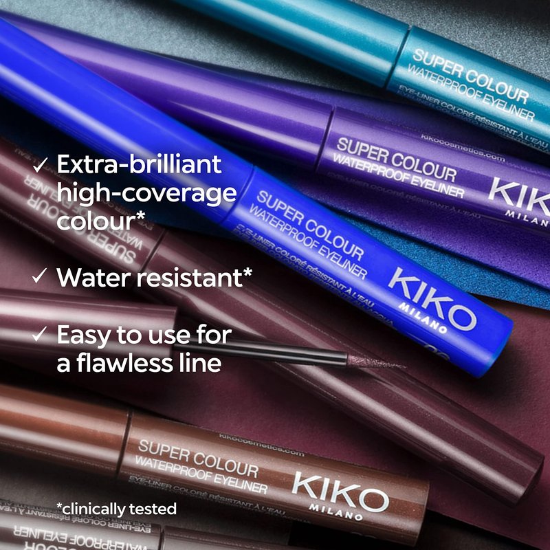 Kiko Milano New Super Colour Waterproof Eyeliner 06 | High Coverage Water-resistant Colourful Liquid Eyeliner