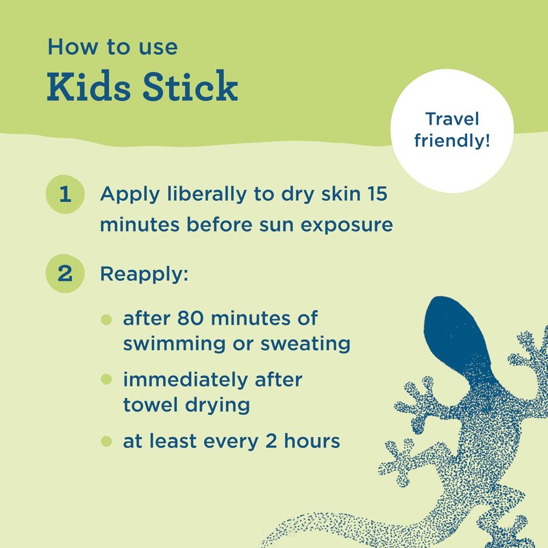 Blue Lizard Kids Mineral SPF 50 Sunscreen Stick, Zinc Oxide, 100% Mineral Actives, Developed for Kids’ Sensitive Skin, TSA-Friendly, Vegan, Paraben-free, Fragrance-Free, 0.5 oz