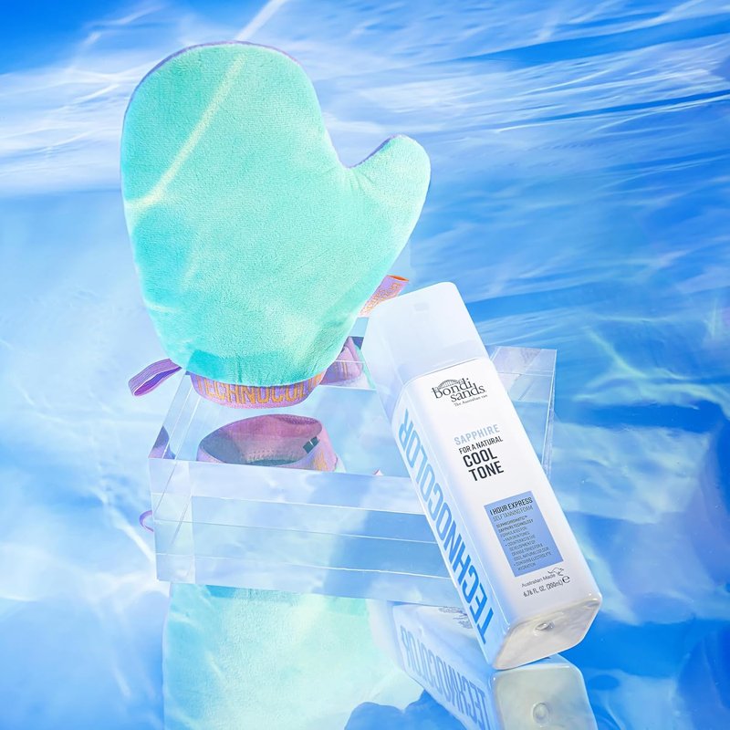 Bondi Sands Technocolor Sapphire Value Kit - Sunless Foam & Reusable Mitt for Flawless Tan | 8.4 oz