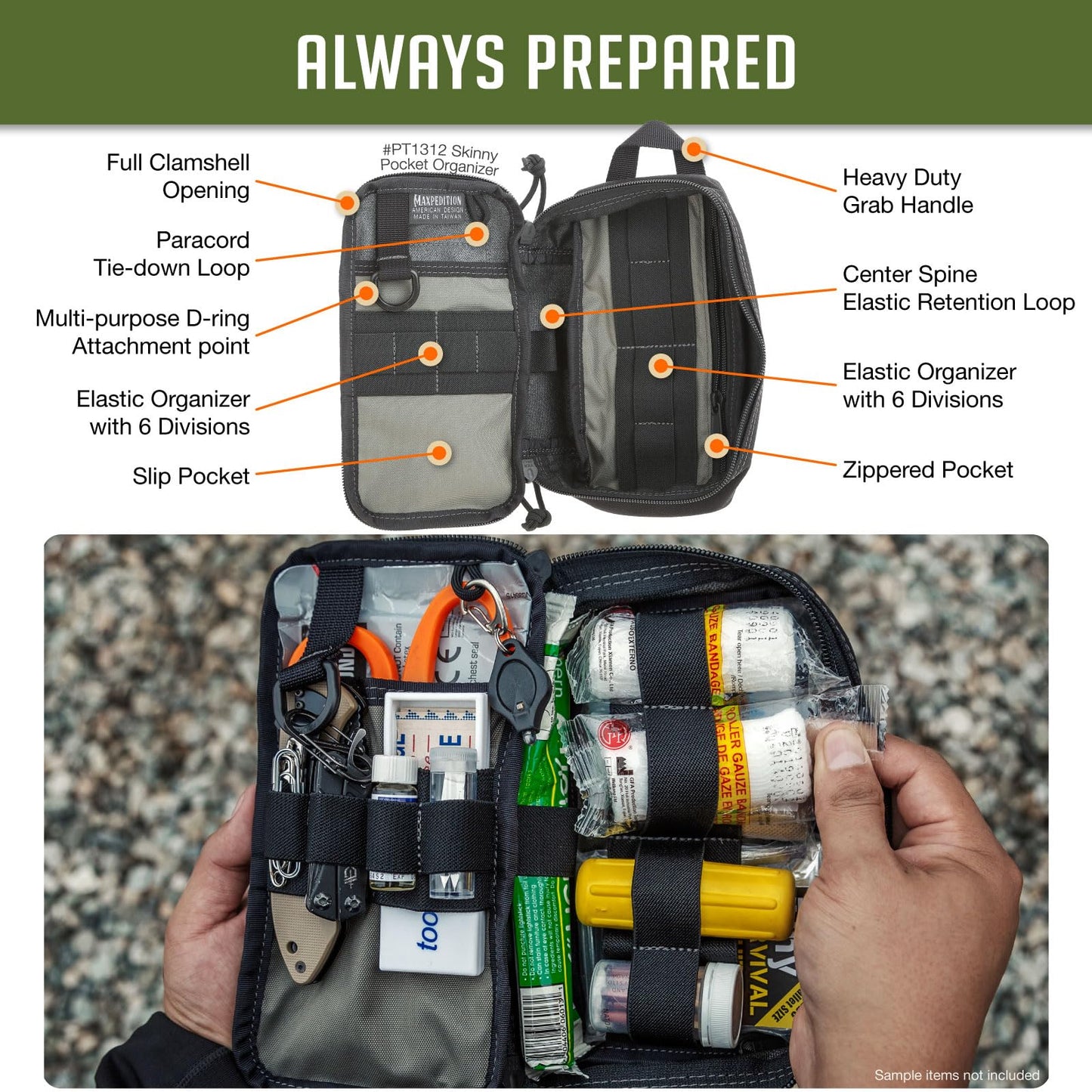 MAXPEDITION Skinny Pocket Organizer (Black)