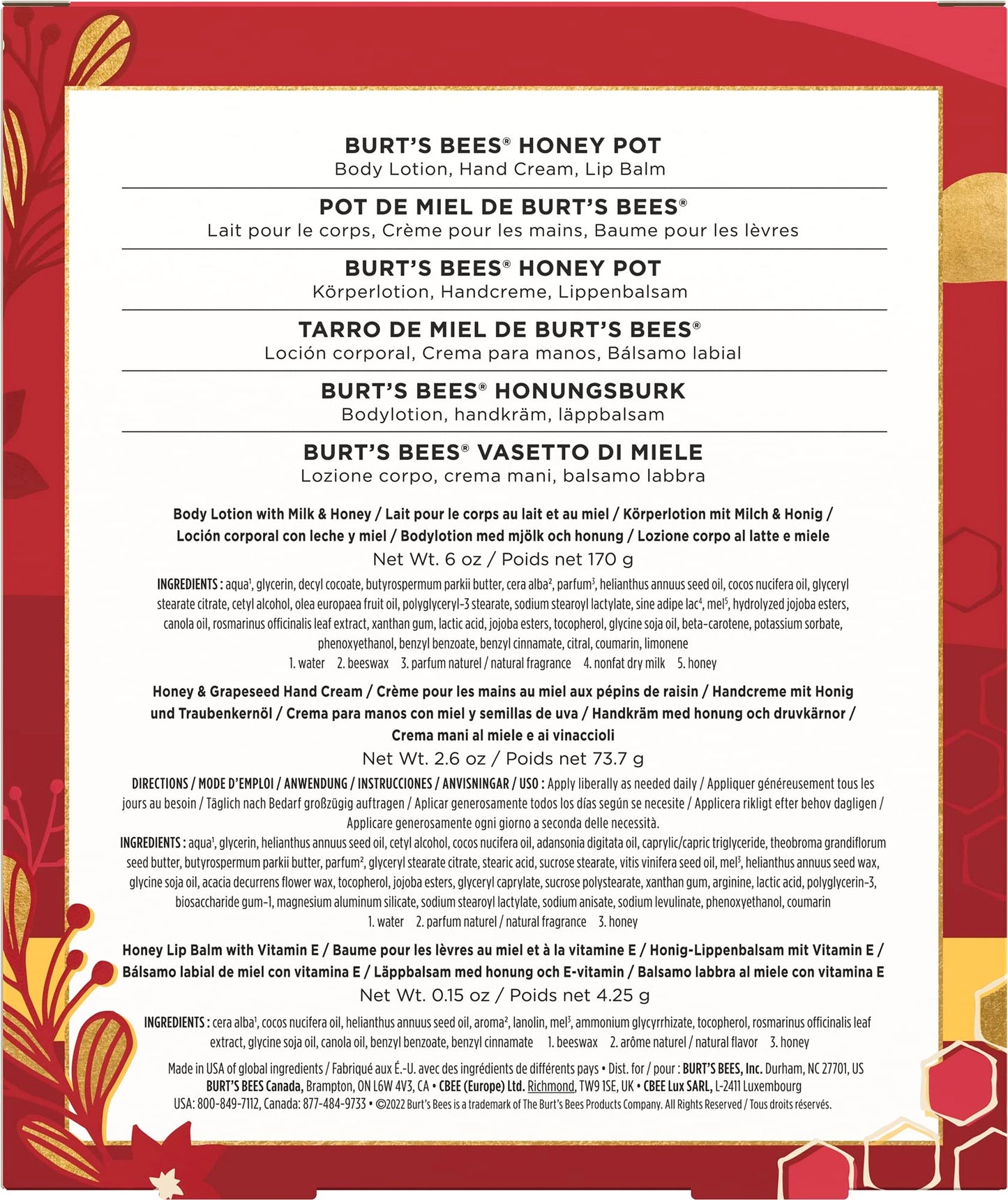 Burts Bees, Gift Set Honey Pot