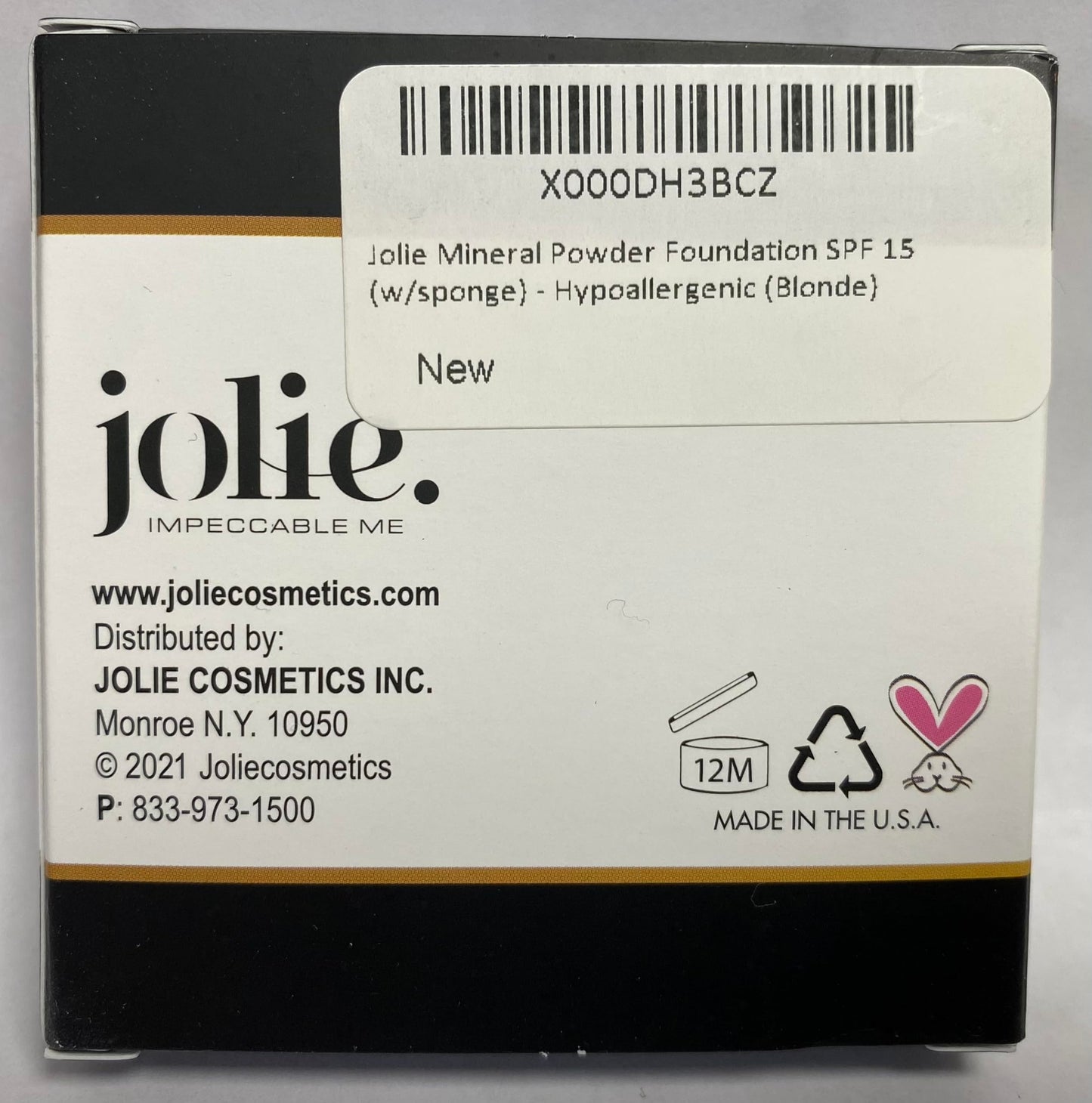 Jolie Mineral Powder Foundation SPF 15 (w/sponge) - Hypoallergenic (Blonde)