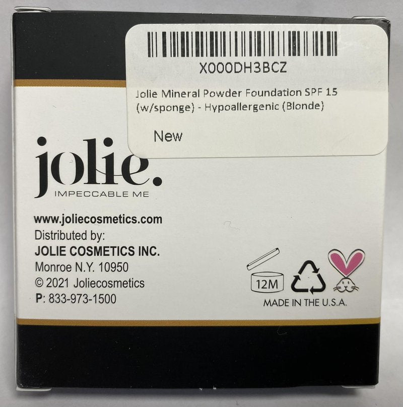 Jolie Mineral Powder Foundation SPF 15 (w/sponge) - Hypoallergenic (Blonde)