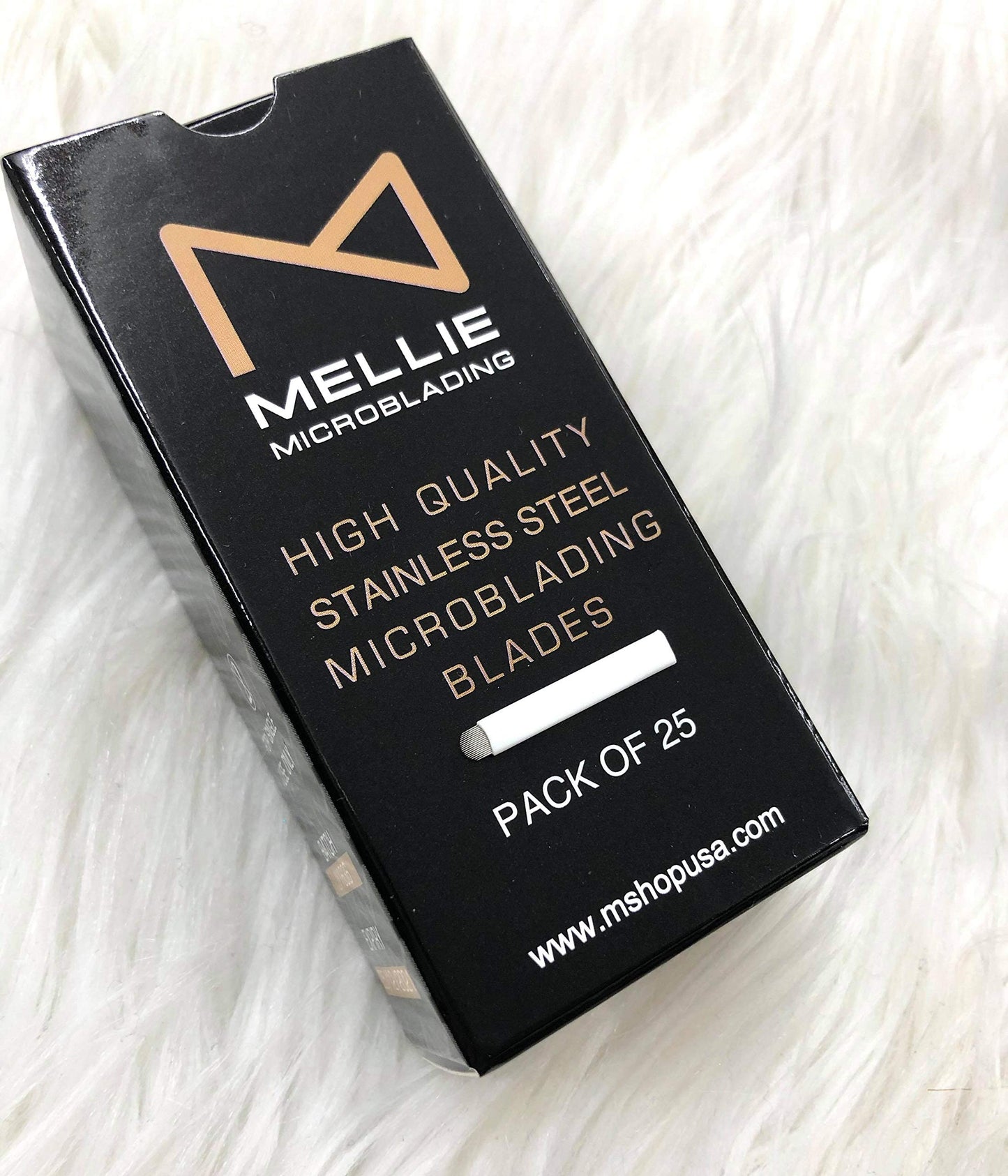 Mellie Microblading NANO U18 Microblading Blade 25 pcs - NANO 18 Pins .15mm Diameter Thinnest Blade On The Market - Best Microblading Blade for Crisp & Clean Strokes For Microblading Eyebrows