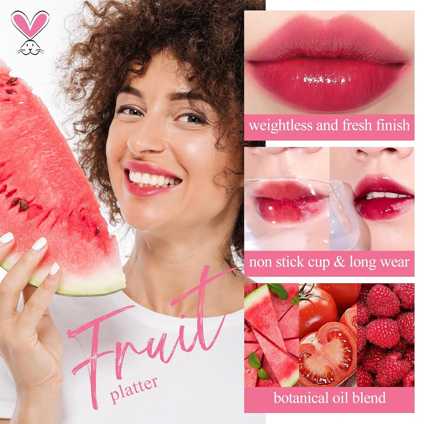Lip Tint Stain Set, Korean Water Tint Lightweight Non-sticky, Waterproof Long Lasting Liquid Blush & Lip Stain, Transfer-Proof, Matte Finish Lip Color Makeup (made into jam)