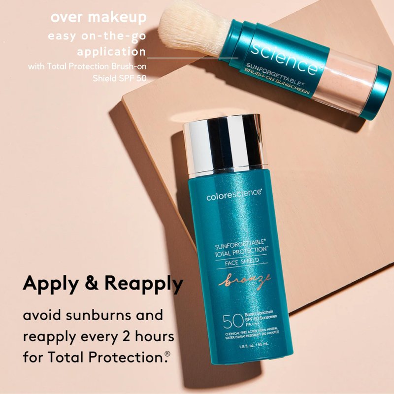 Colorescience Sunforgettable Total Protection Face Shield Bronze SPF 50, 1.8 Fl Oz