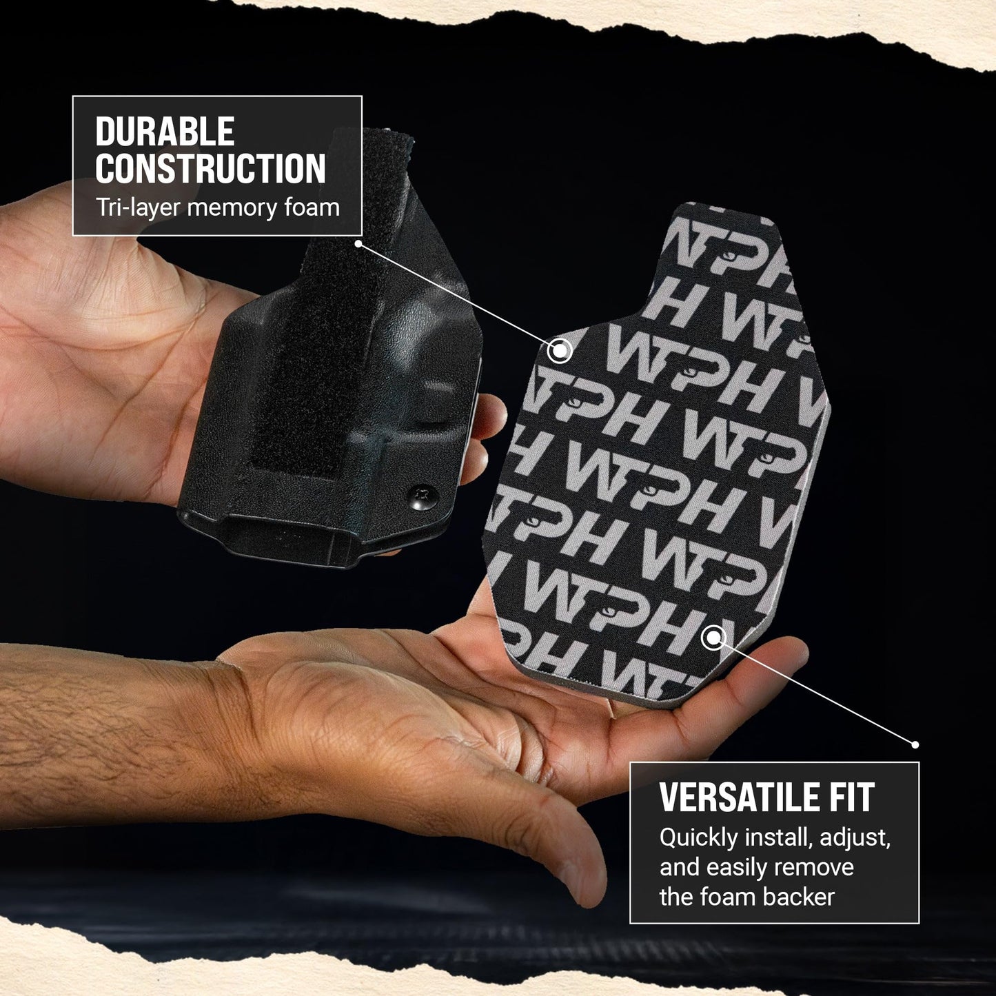 We The People Holsters - Foam Backer for Inside The Waistband Holster - IWB Holster Comfort Pad with Industrial-Grade Memory Foam - Lightweight & Slim Accessory - Subcompact - Left