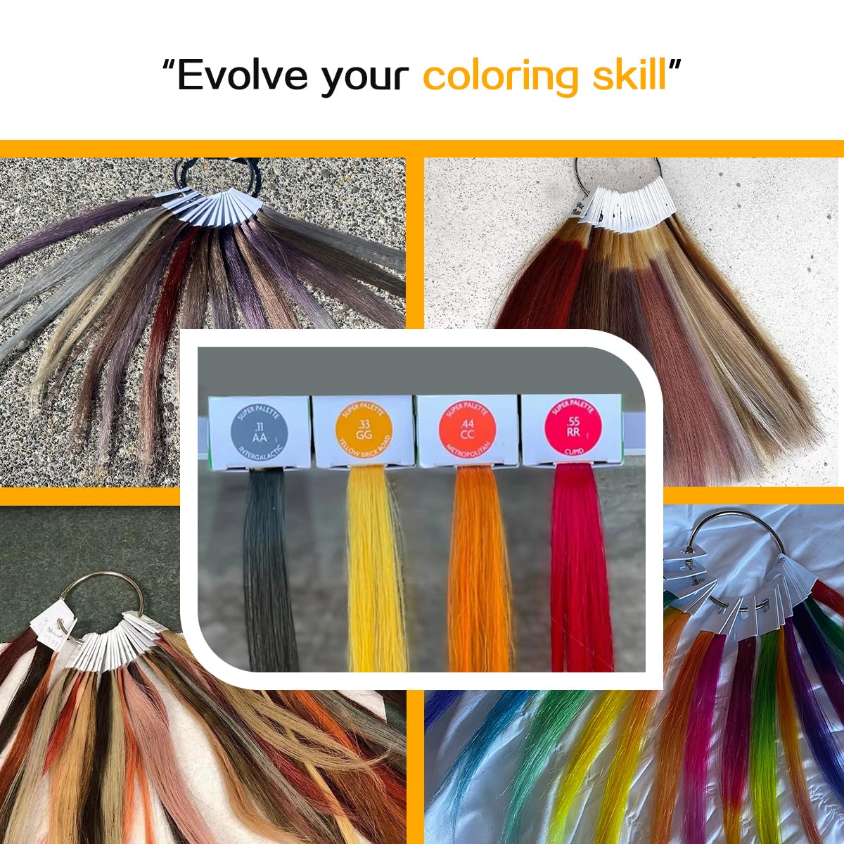 RINBOOOL Hair Swatches for Testing Color, 6 Different Levels, Sample Kit for Salon, Natural Remy Human Hair, 8 Inch 30 Pieces per Pack
