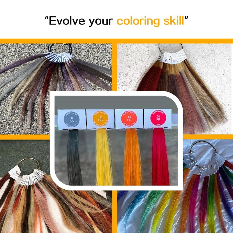 RINBOOOL Hair Swatches for Testing Color, 6 Different Levels, Sample Kit for Salon, Natural Remy Human Hair, 8 Inch 30 Pieces per Pack