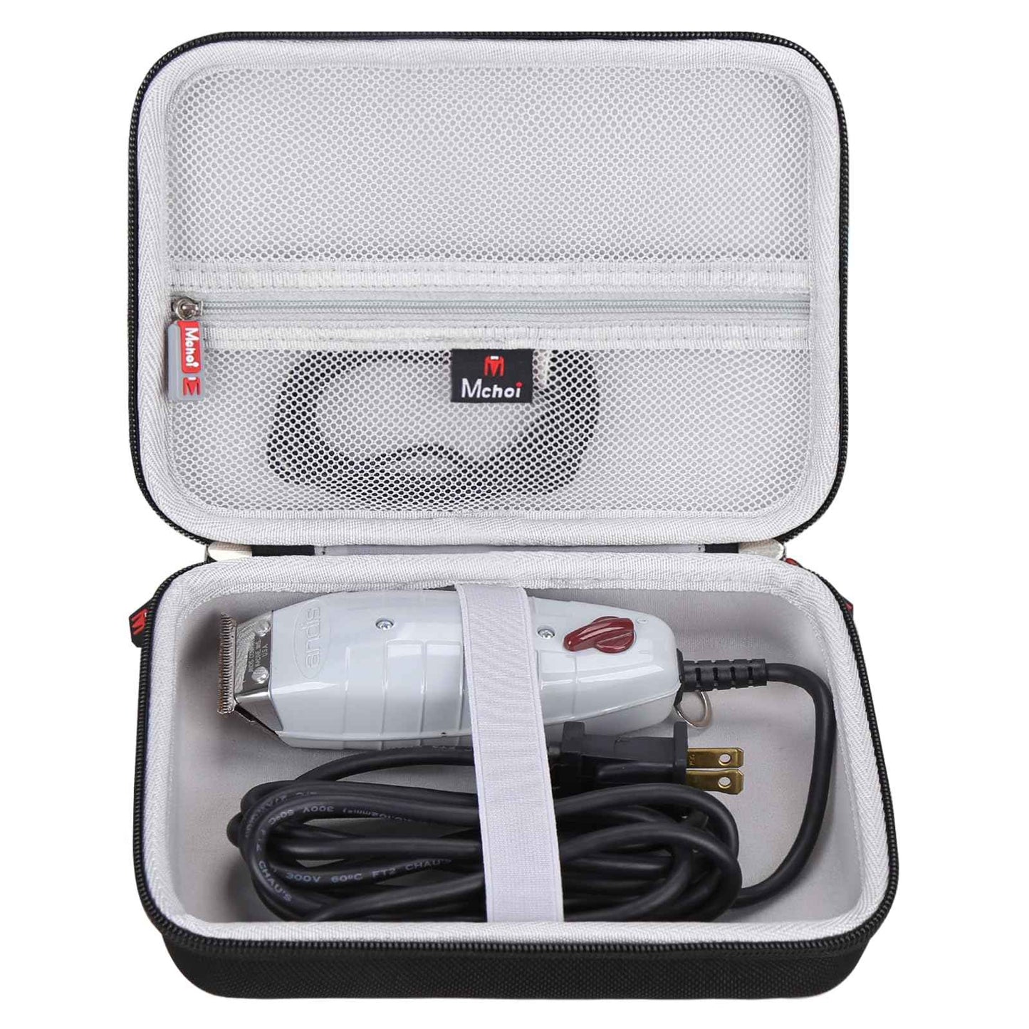 Mchoi Hard Case for Andis Professional T-Outliner Beard/Hair Trimmer, Model GTO 04710/04603/ 04775, with Mesh Pocket for Combs and Accessories, Case Only