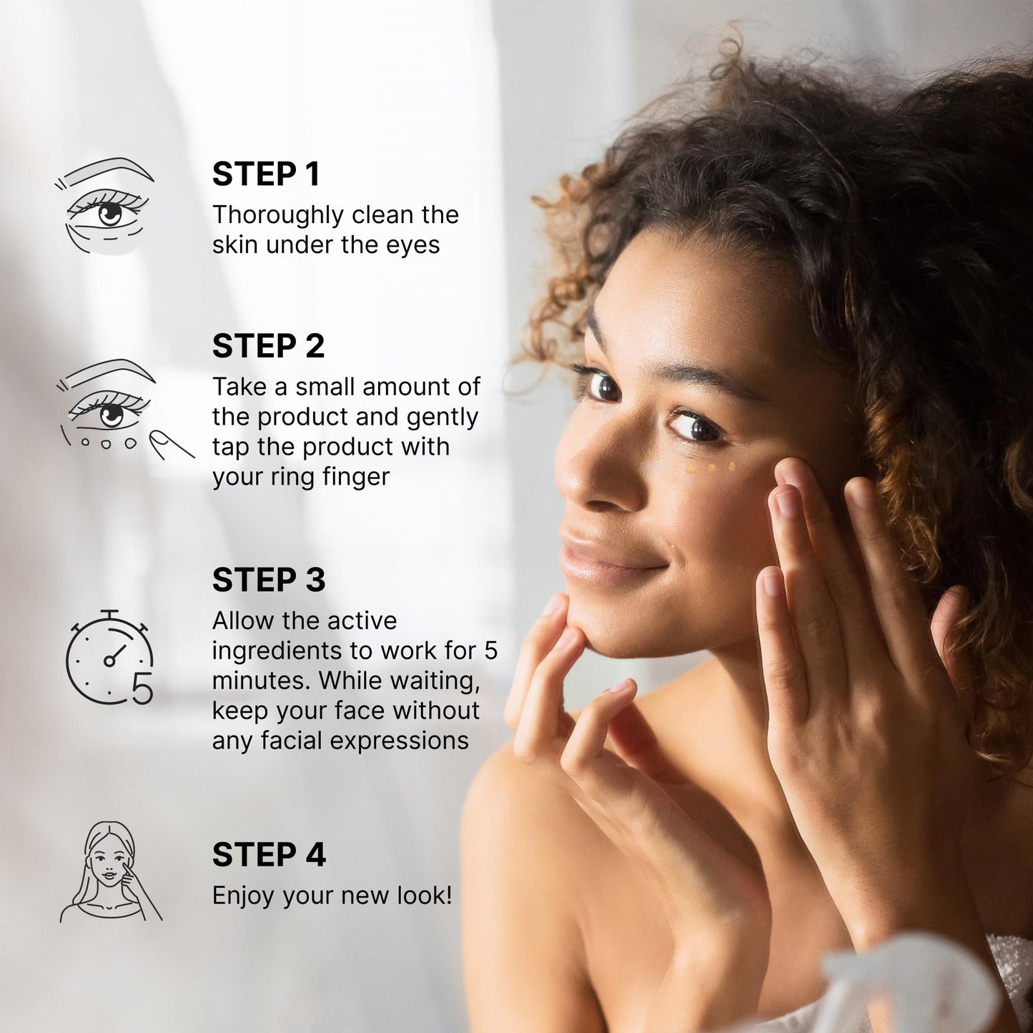 SEAMANTIKA PUFFINESS AWAY Eye Cream 0.8 fl.oz - Instant Eye Bag Remover Puffiness with Eyeliss; Vitamin C, Under Eye Puffiness Reducer Instant Results, Temporary Reduction of Wrinkles & Dark Circles
