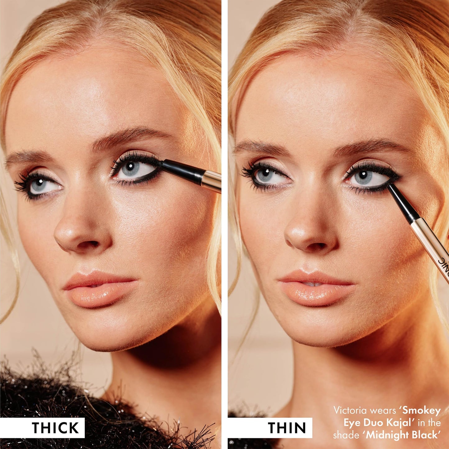ICONIC LONDON Smokey Eye Dual Ended Eyeliner | Midnight Black, Water Resistant