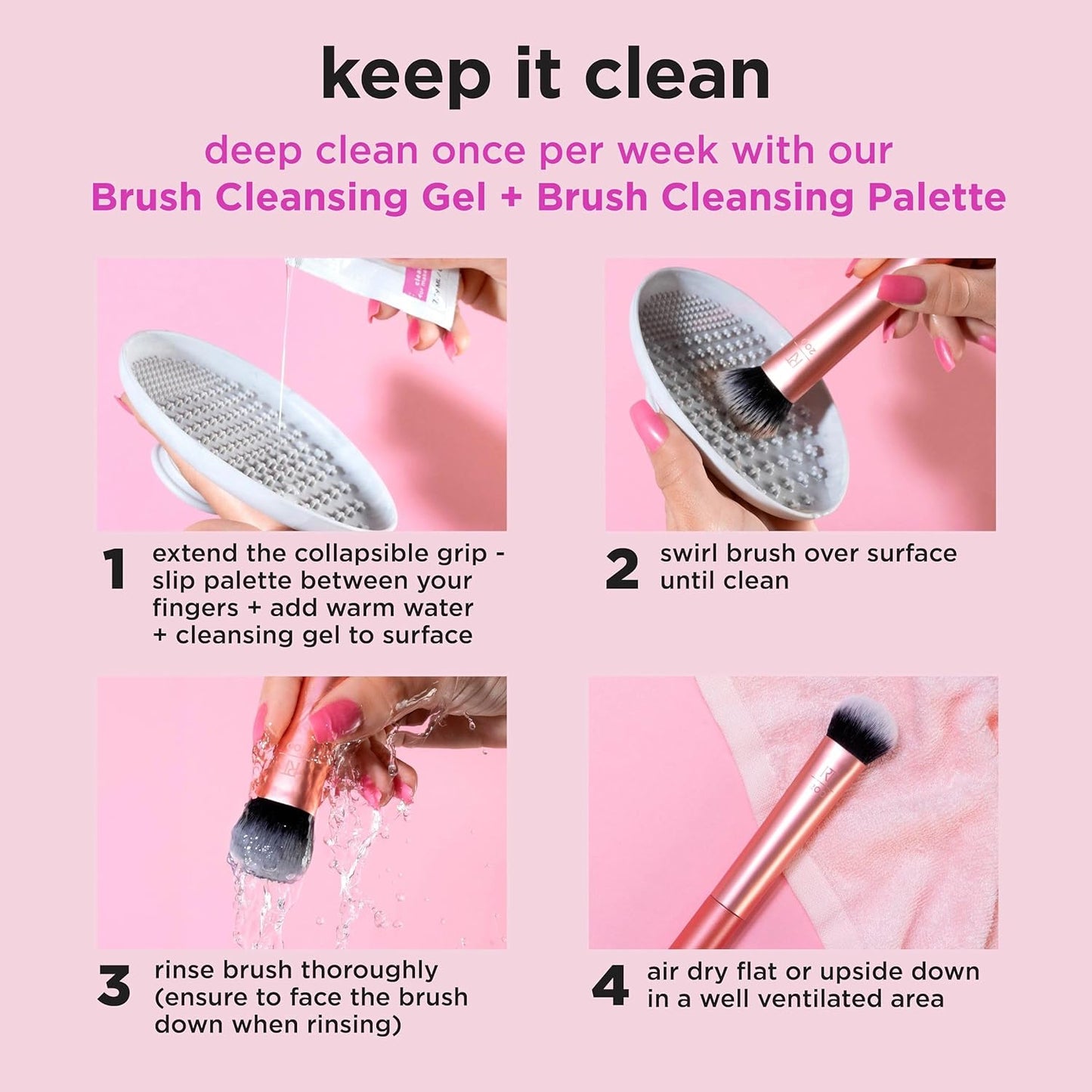 Real Techniques Brightening Concealer Makeup Brush, Viral Kitten Paw Brush Conceals Under Eyes, & Imperfections, Cover Dark Circles, For Brightener & Concealer, RT 242 Brush, Cruelty-Free, 1 Count