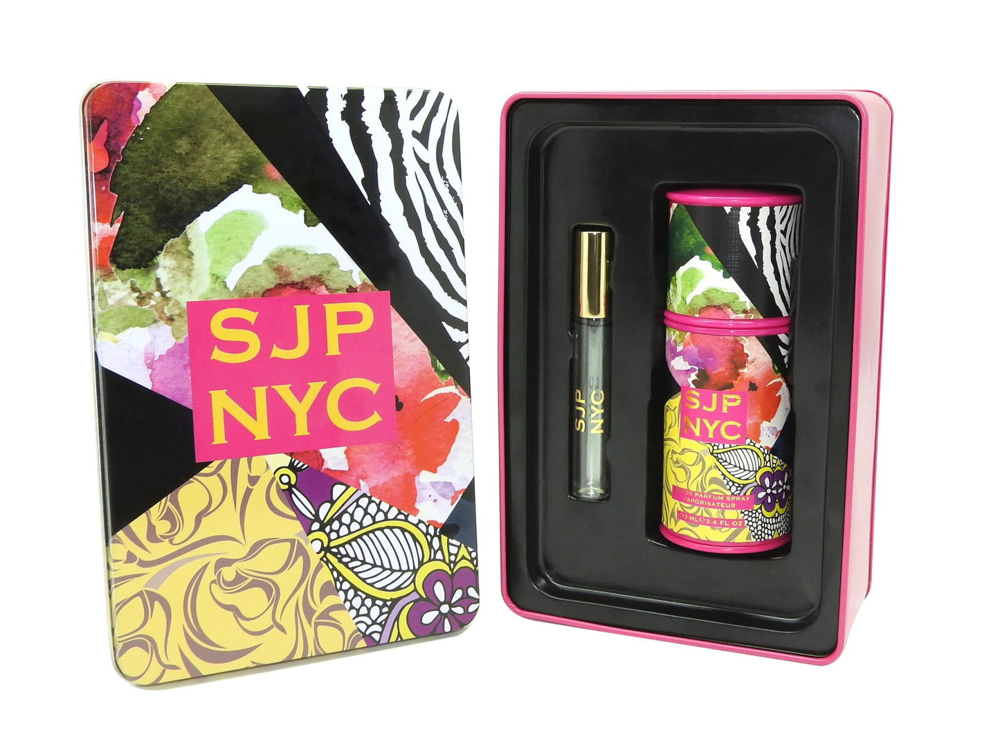 SJP NYC Gift Set For Women - Adventurous, Enticing Fragrance - Cocktail Of Floral, Fruity, And Musky Notes - Contains Perfume Spray And Mini Rollerball In Iconic, City-Inspired Scentl - 2 Pc