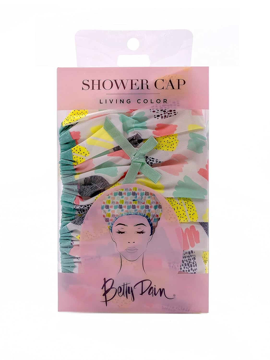 Reusable Shower Cap & Bath Cap & Lined, Oversized Waterproof Shower Caps Large Designed for all Hair Lengths with PEVA Lining & Elastic Band Stretch Hem Hair Hat - Fashionista Deco Dots