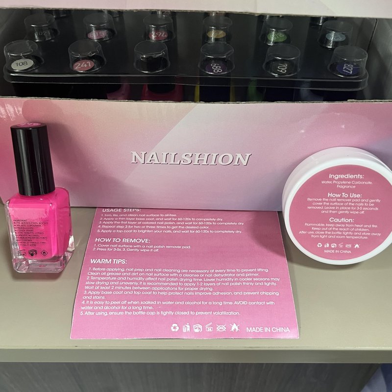 Nailshion Nail Polish 10ml 16 Colors Rainbow Air Dry Regular Nail Polish Set with Base Top Coat & Remover Pads| White Red Classic French Fingernail Polishes Non-gel Bulk Gift for Nail Art Lovers