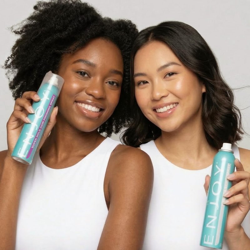 Enjoy Super Hold Hair Finishing Spray, Extra Firm Flexible Hold and Quick-Drying Hairspray, Humidity-Resistant Formula for Volume, Shine, and All-Day Control, 10 Oz