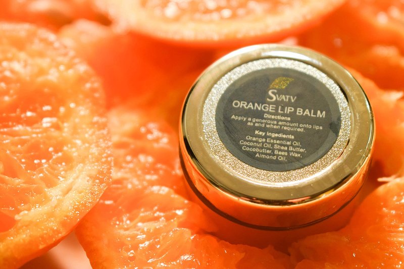SVATV Orange Flavored Lip Balm. With Natural Ingredients - Shea Butter Beeswax & Coconut Oil To Nourished Repair Dry Or Chapped Lips, Best Moisturizing Lip Balm For Men & Women 15ml / 0.5 Oz