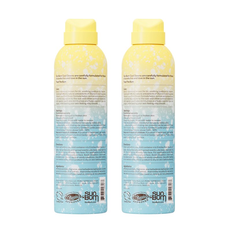 Sun Bum Cool Down Hydrating After Sun, 6 oz - After Sun Spray (2 Pack)
