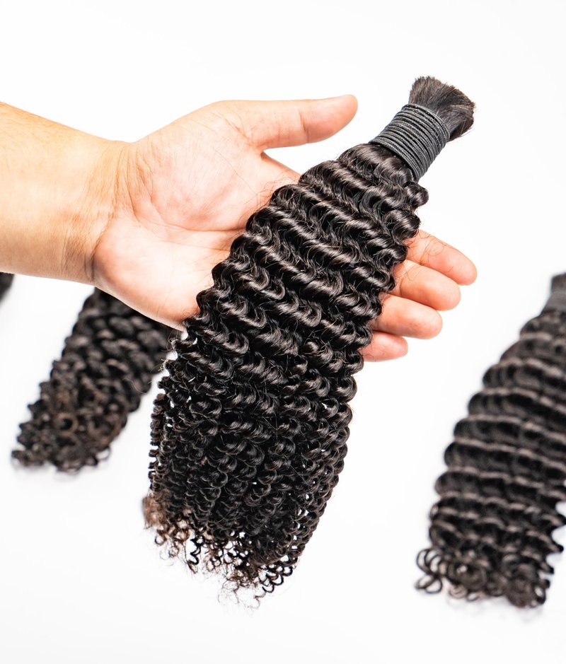 Linkmai Boho Knotless Braiding Hair Extension – 100% Pure Human Hair, Single Bundle, 100g, Natural Texture, Soft and Lightweight for DIY Bohemian Styles, Natural Black (18INCH)