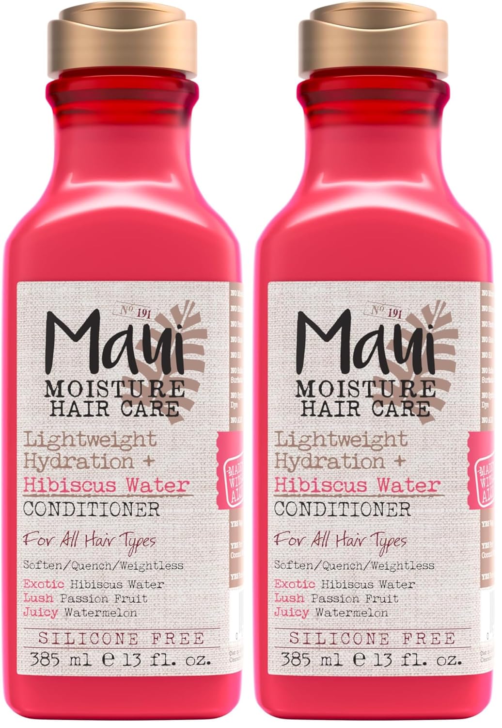 Maui Moisture Lightweight Hydration + Hibiscus Water Conditioner, Nourishing Aloe Vera Conditioner Softens & Quenches Hair, Vegan & Silicone-Free, 13 Fl Oz