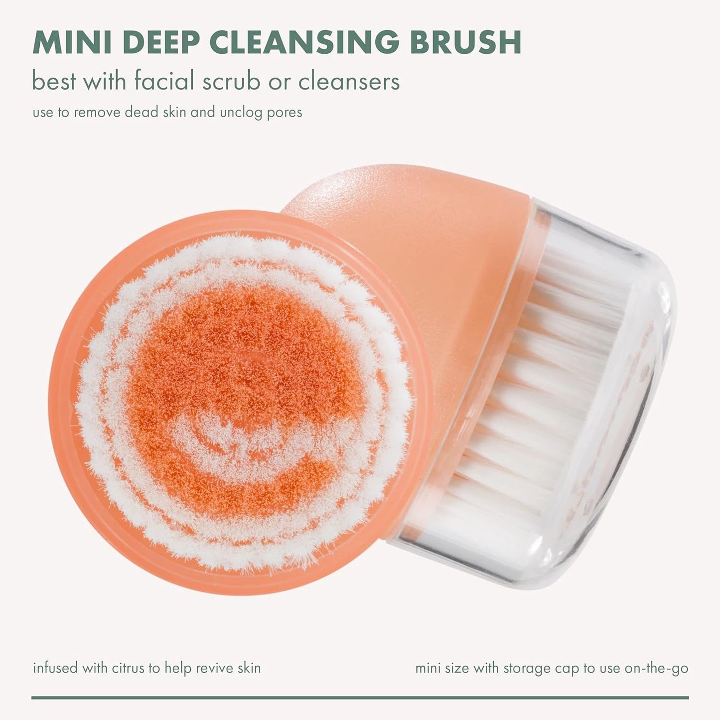 EcoTools Deep Cleansing Facial Brush, Manual Facial Cleansing Brush Exfoliates & Deeply Cleanses, Remove Makeup & Dry Skin, Eco-Friendly Face Brush for Cleansing, Color May Vary, 1 Count