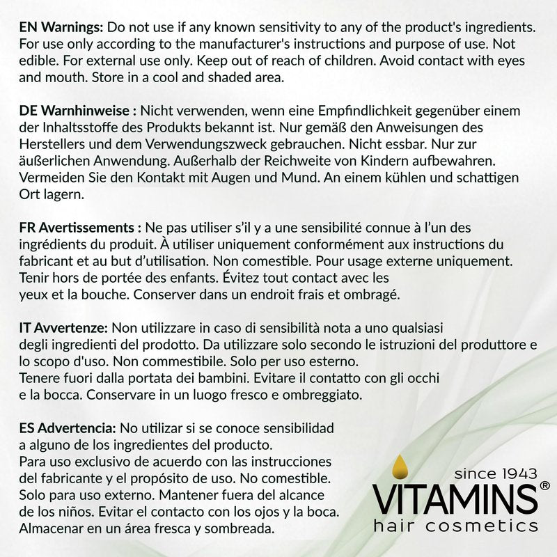 VITAMINS hair cosmetics Keratin Hair Serum with Biotin, Castor Oil & Collagen - Anti-Frizz Heat Protectant & Leave-In Shine Treatment for Dry, Damaged, Color-Treated Hair - 4.25 fl oz (125mL)