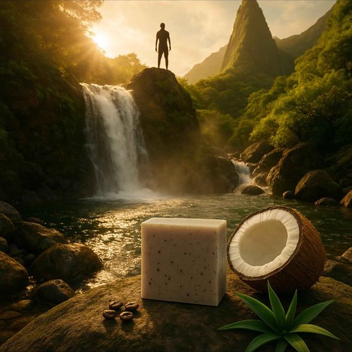 Maui Hunk Coffee Soap – 4 Bar Bundle | Real Kona Coffee, Coconut Oil, and Agave | Handmade in Maui | 4.25 oz Bars – All-in-One for Body, Face, and Hair (4-Bar Bundle)