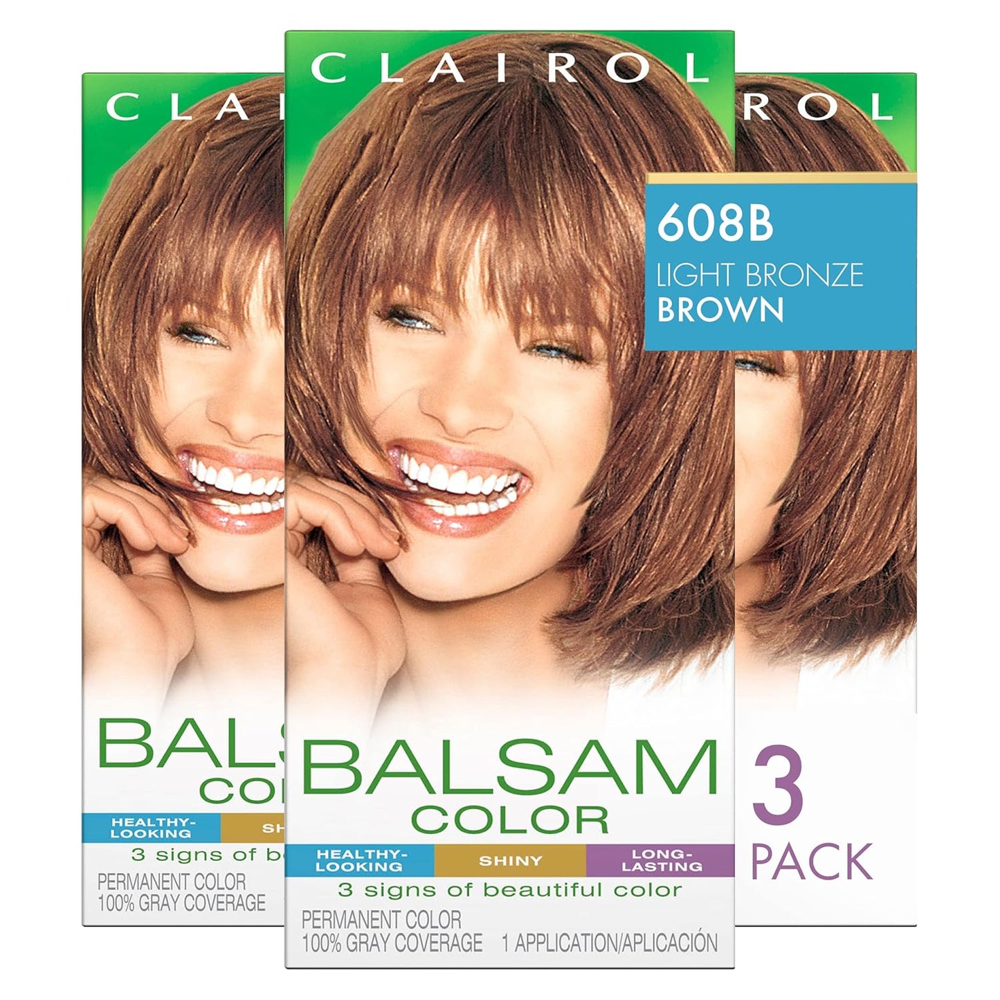 Clairol Balsam Permanent Hair Dye, 618 Black Hair Color, Pack of 1