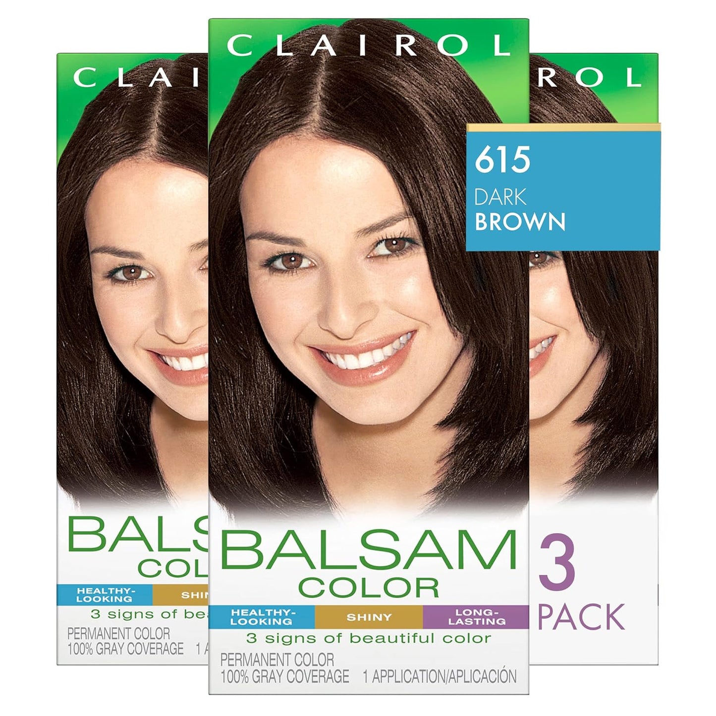 Clairol Balsam Permanent Hair Dye, 618 Black Hair Color, Pack of 1
