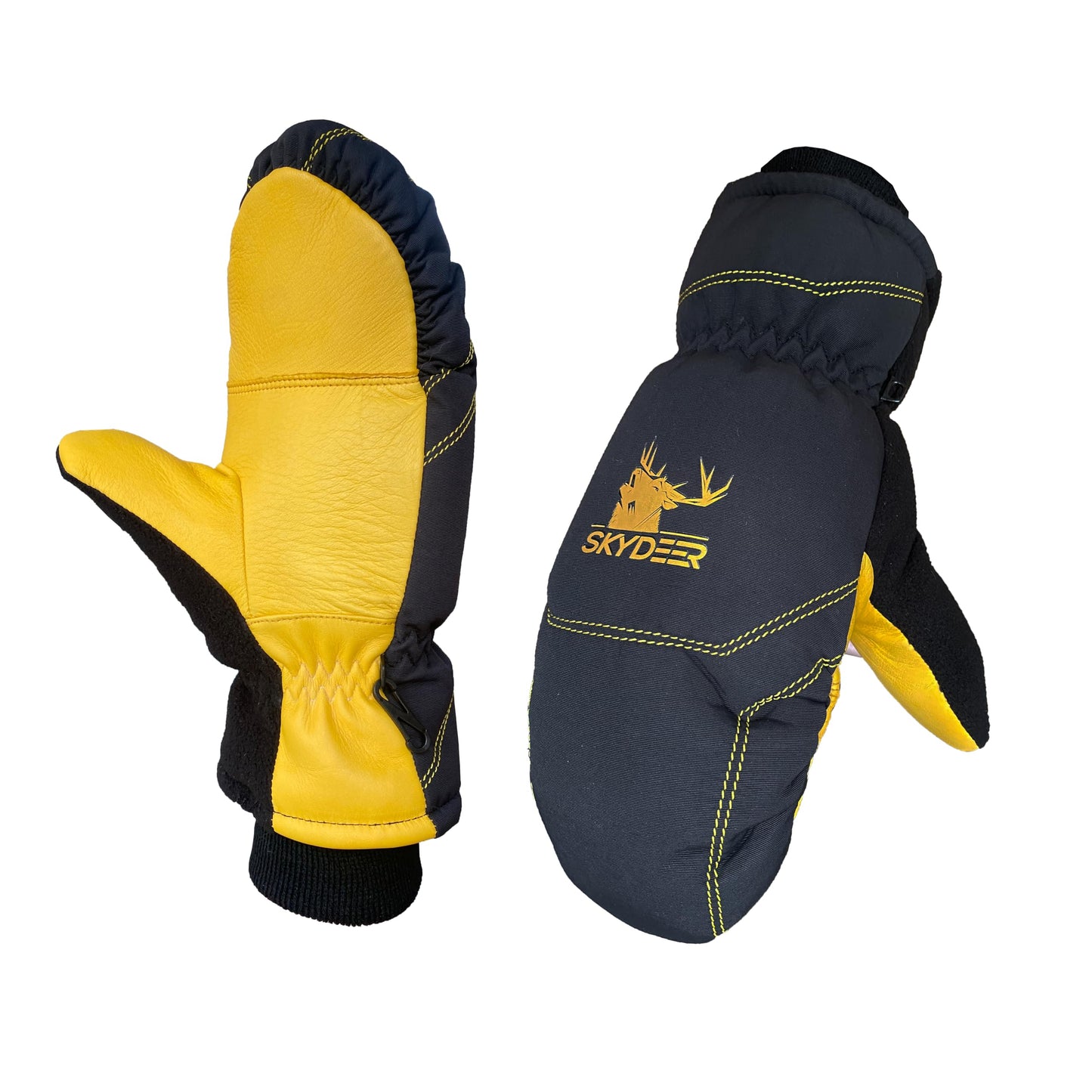 SKYDEER Winter Gloves for Kids, Skiing Mittens with Deerskin Leather and 150G 3M Thinsulate Insulation (SD8754M/3XS)