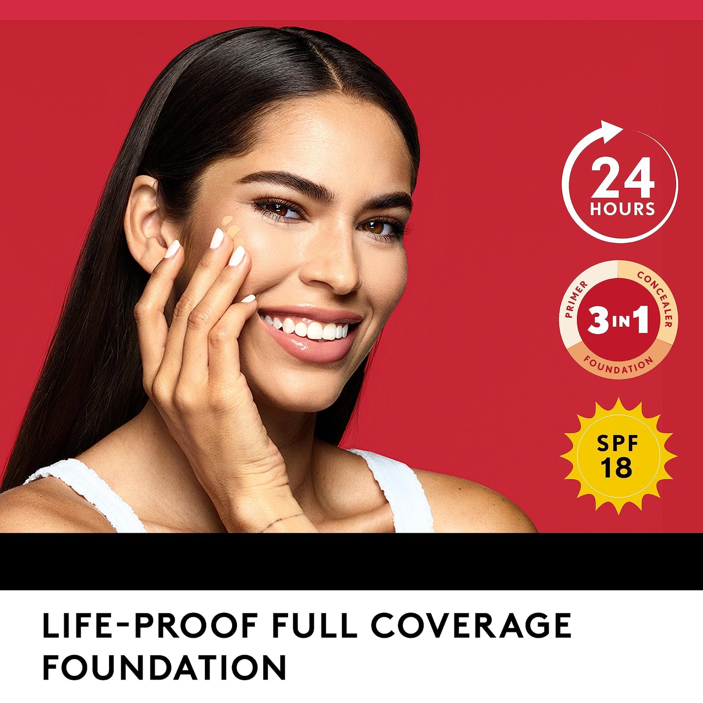 Covergirl Outlast Extreme Wear 3-in-1 Full Coverage Liquid Foundation, SPF 18 Sunscreen, Toasted Almond, 1 Fl. Oz. (Pack of 2)