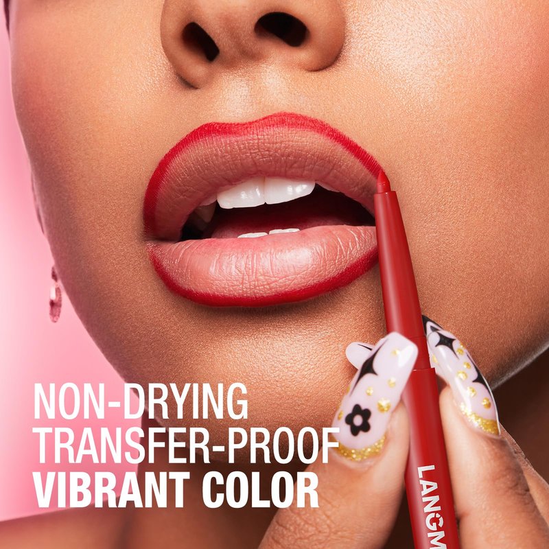 LANGMANNI 12 Colors Sculpting Matte Velvet Lip Liner Set,Smooth Creamy Texture,Waterproof And High Pigmented For Women Daily Application Lip Makeup