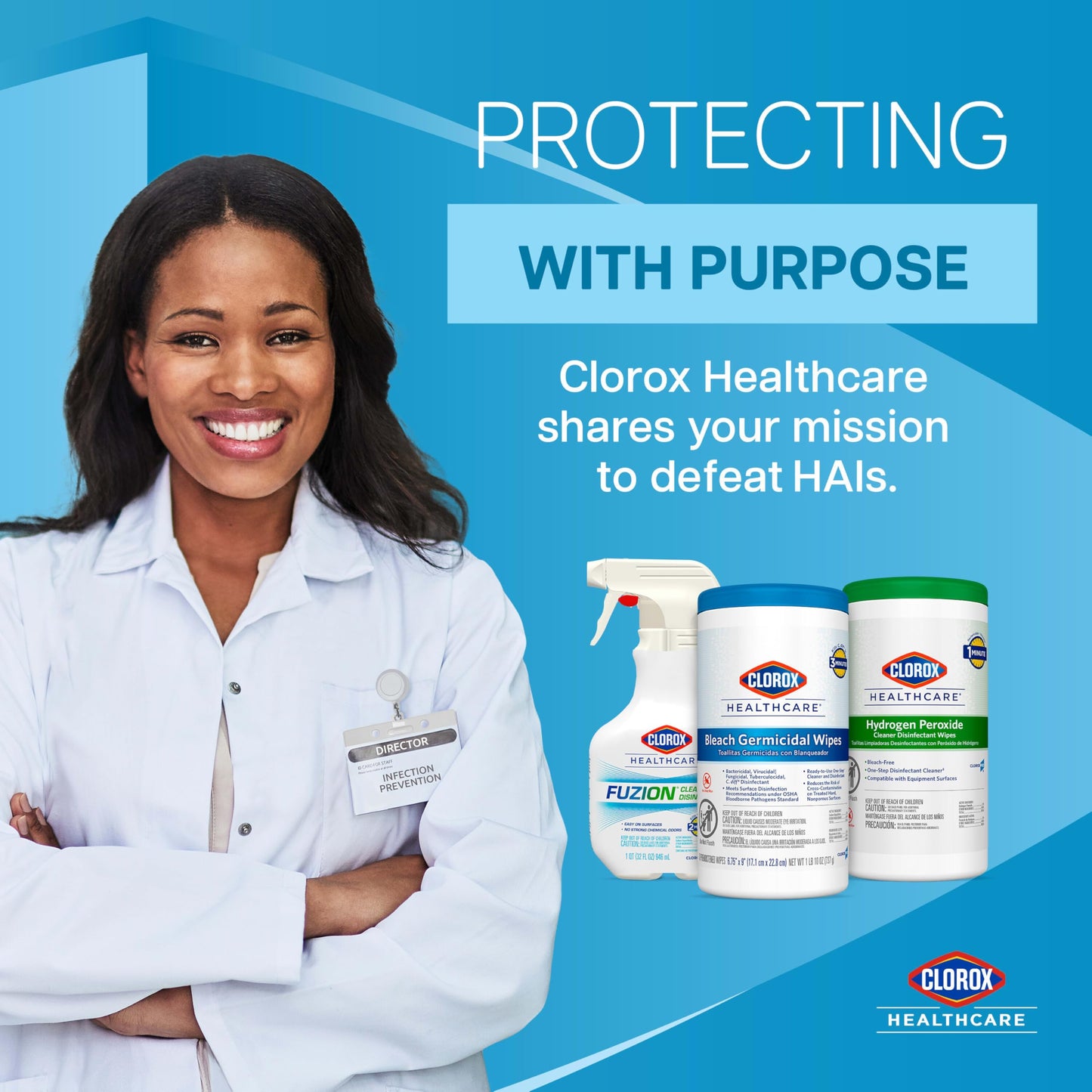 Clorox Healthcare Hydrogen Peroxide Cleaner Disinfectant, Bleach Free, 32 Fluid Ounces (Package May Vary)