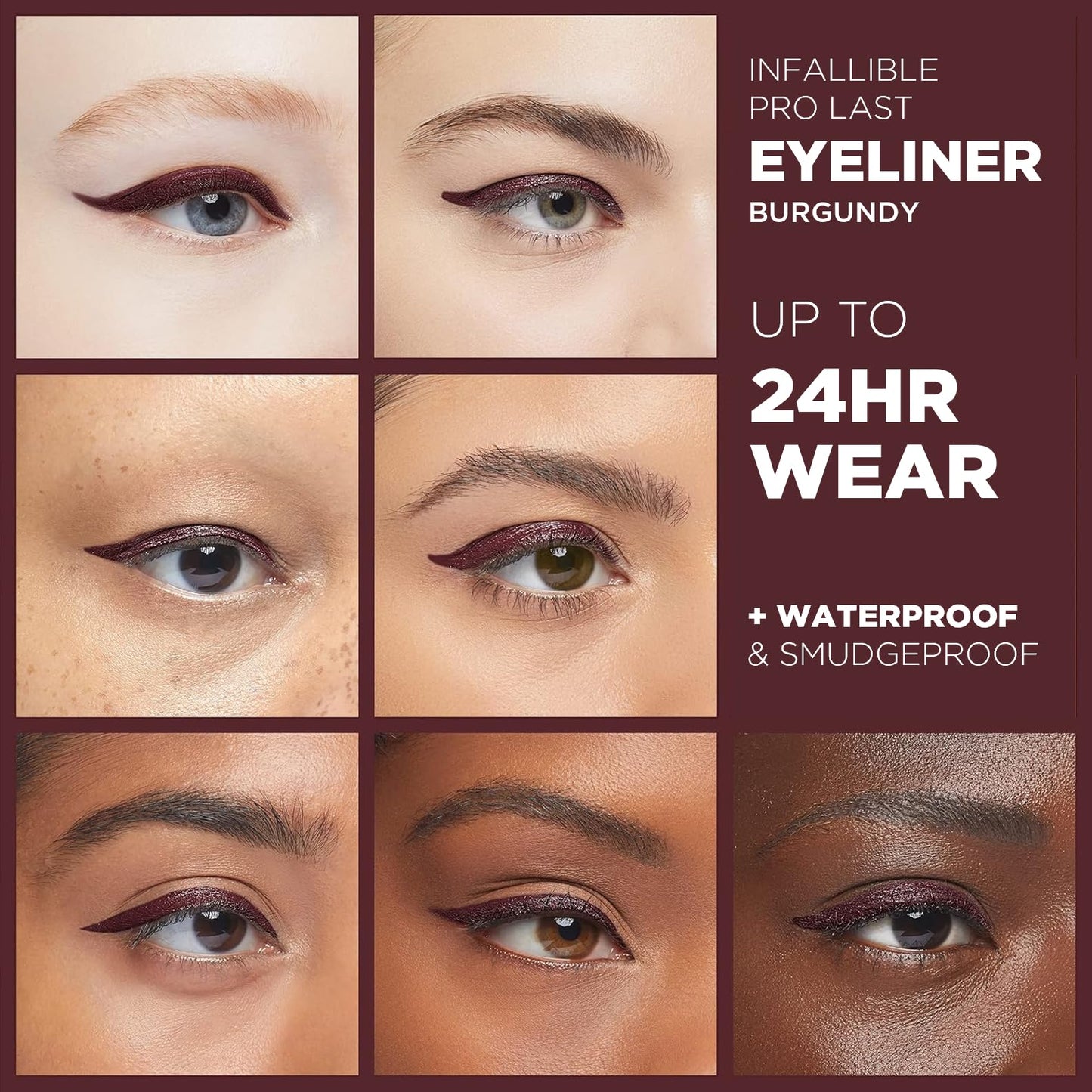L’Oréal Paris Makeup Bundle, Includes Voluminous Original Deep Burgundy Mascara and Infallible Pro-Last Pencil Burgundy Eyeliner, 1 Eye Makeup Set