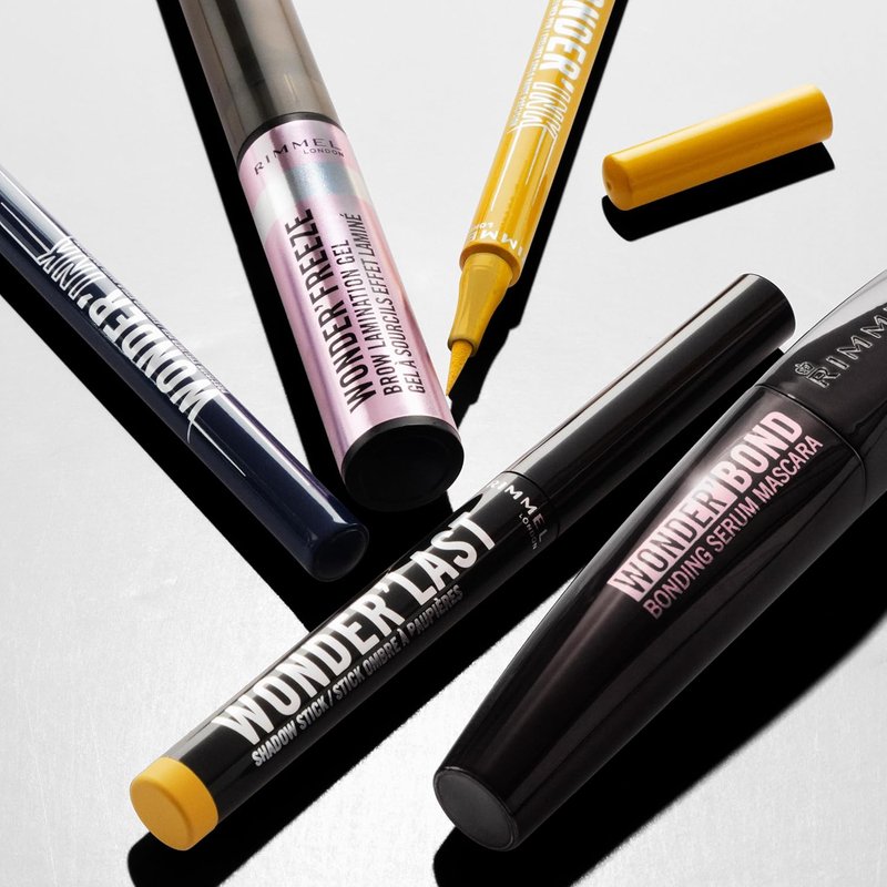 Rimmel London Wonder’Ink Eyeliner - Matte Waterproof Formula, Long-Wearing, 0.03oz | Black