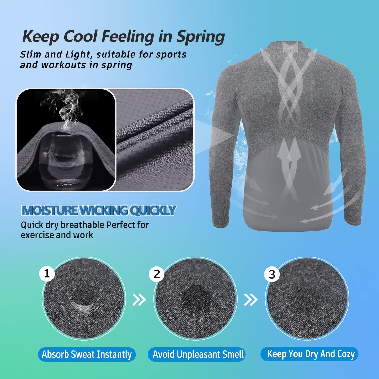 MEETYOO Men's Adult Sports, Black+Grey+White