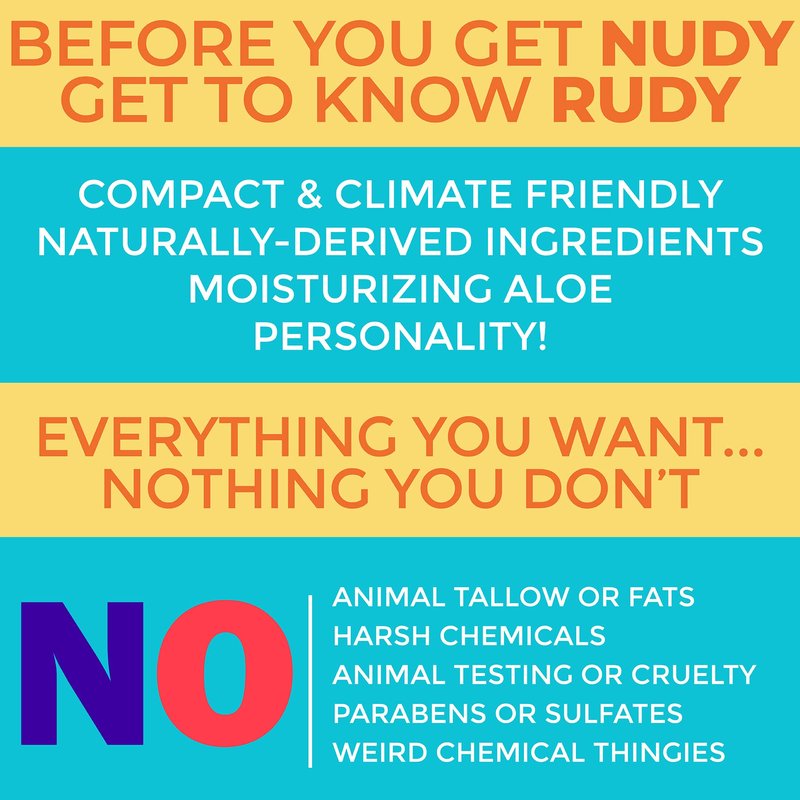 Nudy Rudy 3 Pack Liquid Body Wash Bundle Sea Salt Suds Berrylicious and Hunny Bunny Aloe Manuka Honey Vitamin E Moisturizing Shower Gel Body Wash Skin Care Men and Women 16.9 fl oz