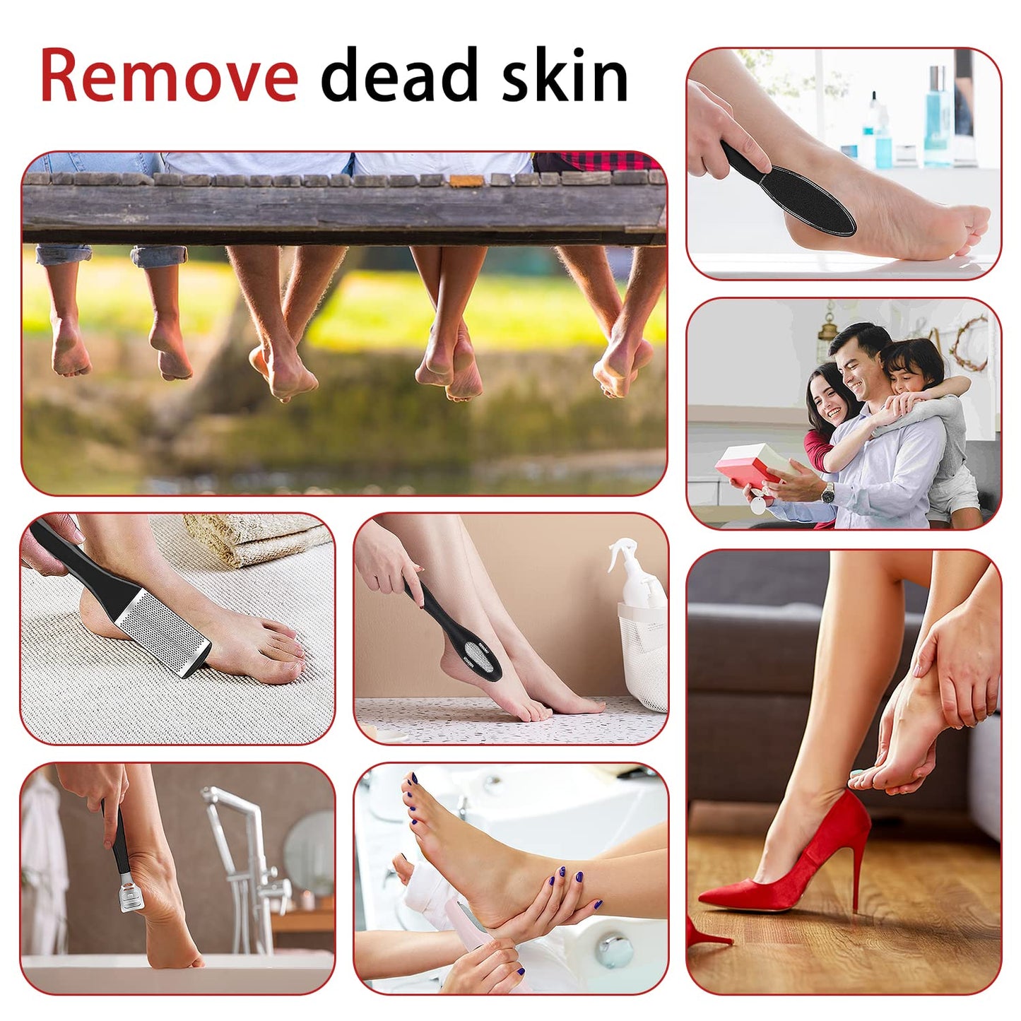 Electric Foot Callus Remover, Foot File, Rechargeable Foot File Set with 4 Different Roller Heads, Professional Pedicure Tools to Remove Cracked Heels and Dead Skin, for Feet Hands Spa