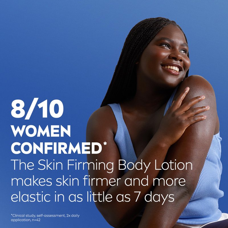NIVEA Sheer Hydration Skin Firming Body Lotion (16.9 Fl Oz) + Skin Firming & Toning Body Gel Cream with Hyaluronic Acid (6.7 Oz), Enriched with Q10 and Vitamin C