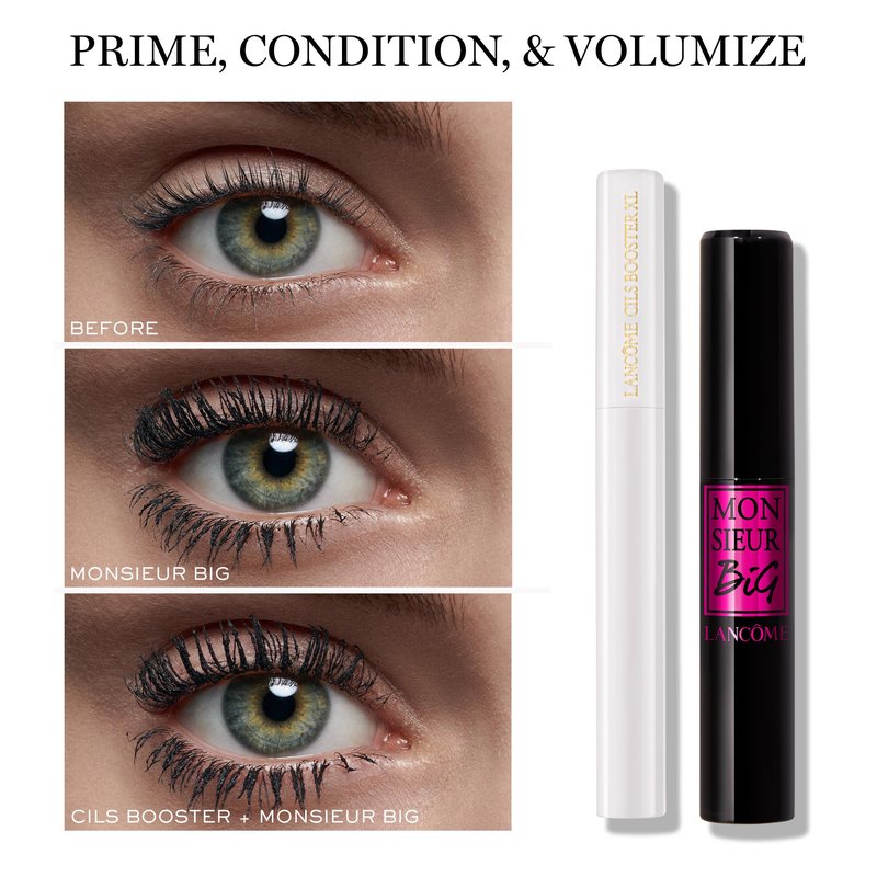 Lancôme Monsieur Big Mascara – Instant Volume Mascara with False Lash Effect – Up to 12x More Volume & 24-Hour Wear - Volumizing & Lengthening Mascara - Smudge & Flake Free – Black - Travel Size