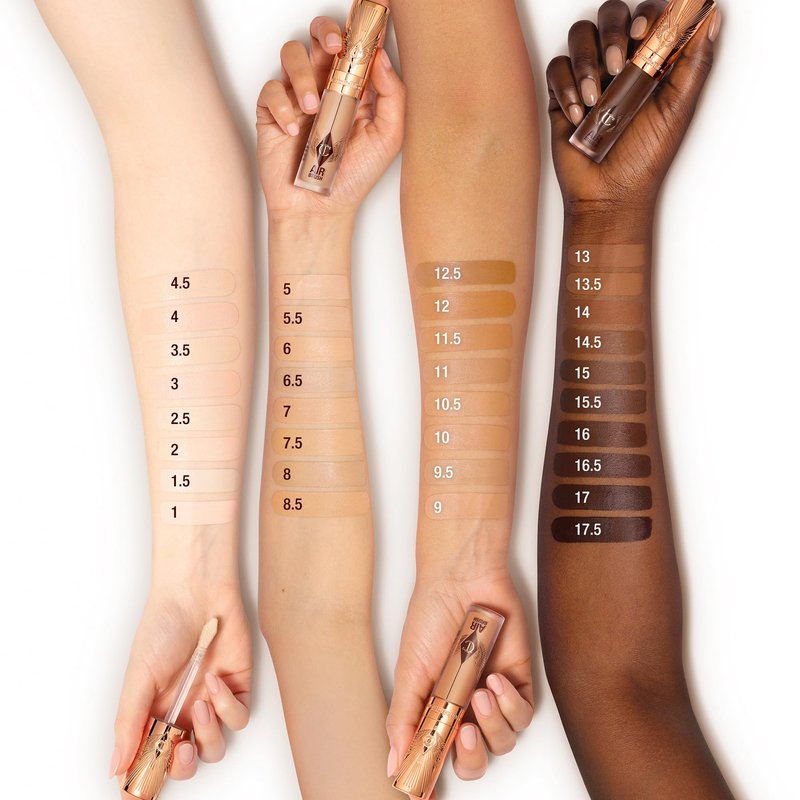Charlotte Tilbury AIRbrush Flawless Blur Concealer - Concealer for Dark Circles, Blemishes & More - Hydrating, Full Coverage with a Natural Matte Finish - 5.5 Medium