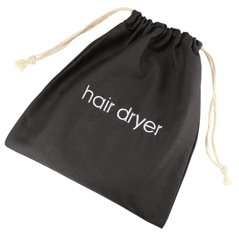 Hair Dryer Bags - Drawstring Storage Container for Travel & Bathroom | 8 Pack - Grey