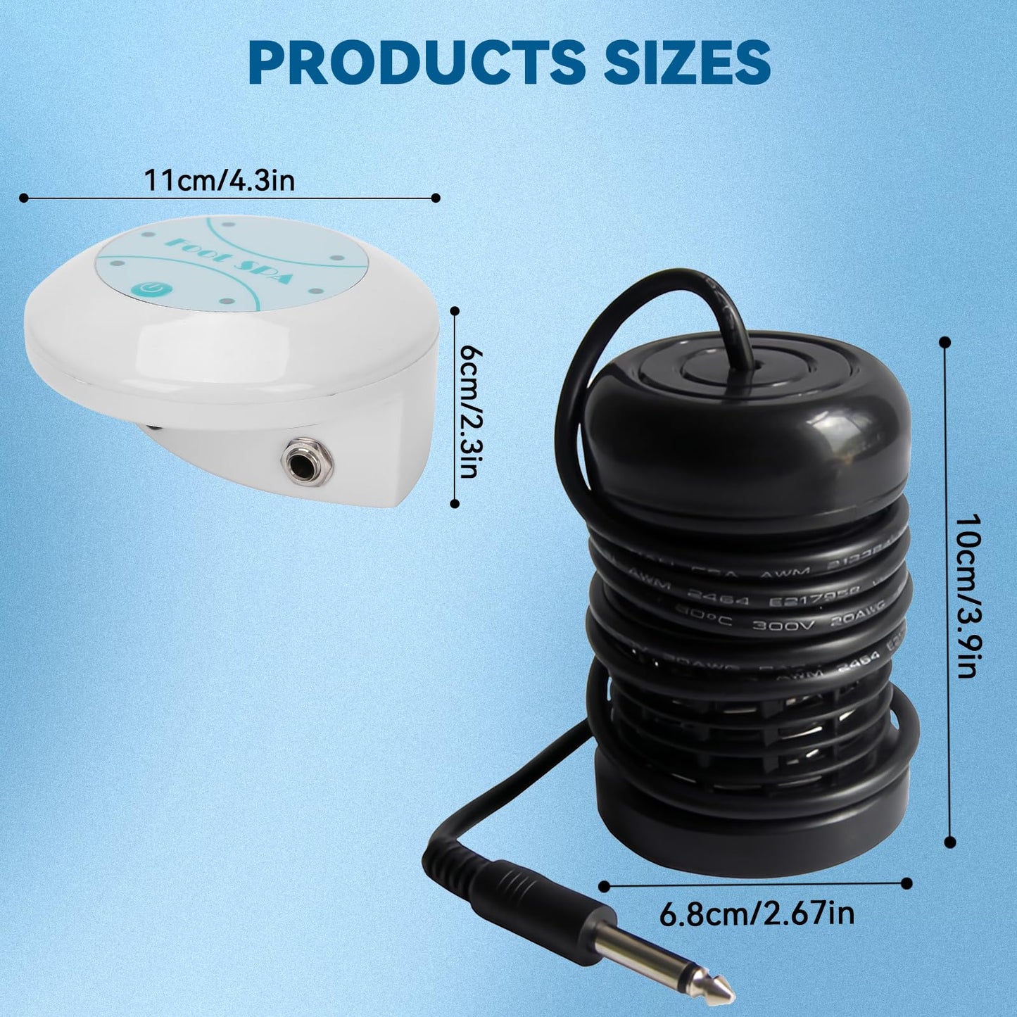 Pilipane Foot Bath Machine, Portable Foot Bath Machine, Foot Cleanse Foot Spa Machine for Home Use Spa Club Salon Travel